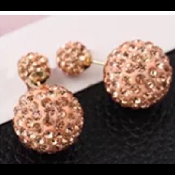 TWO SIDED OR DOUBLE SIDED STUD EARRINGS-NEW - Picture 2 of 6